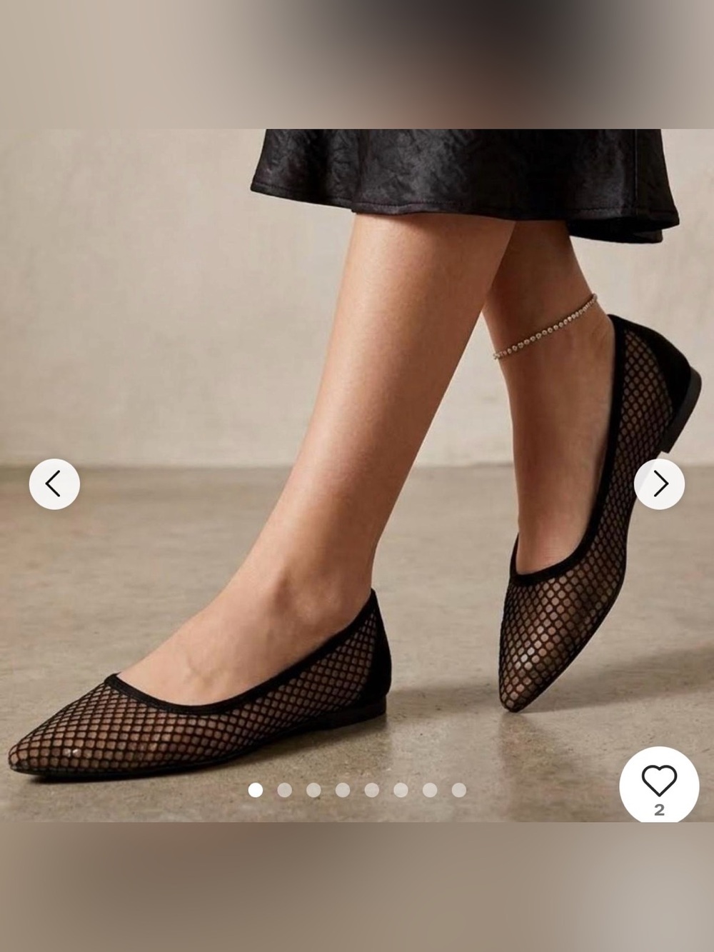 Jeffrey Campbell Black Mesh Pointed-Toe Flats